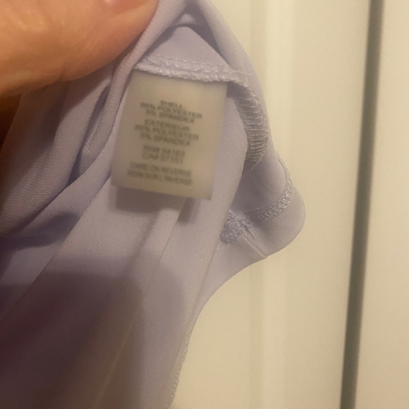 IVANKA TRUMP lavender  Cold Shoulder Short Tie Sleeve Tunic Top S/M Loose Fit - Picture 5 of 16